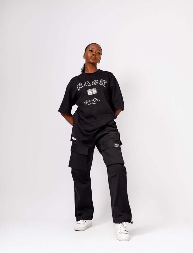 Afropolitan Movement Tee in Black - Shirts & Tops