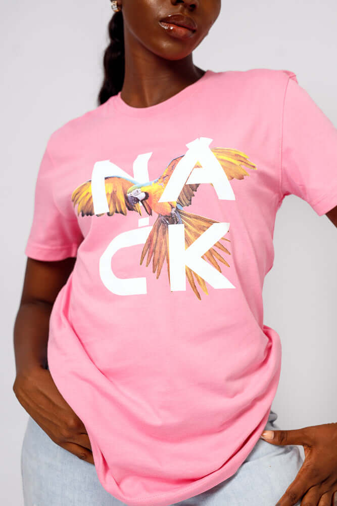 Afrobird Tee in Pink - Shirts & Tops