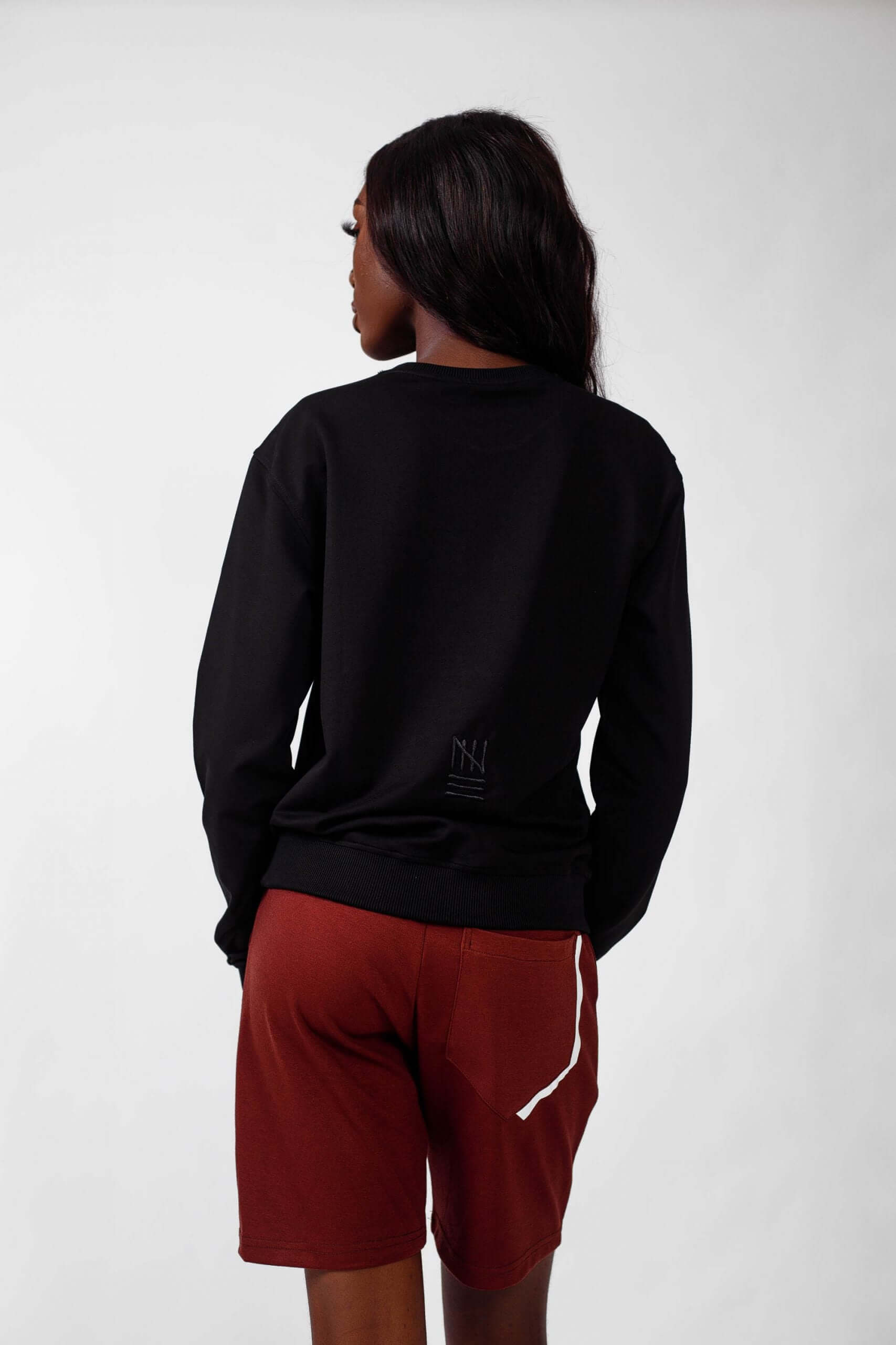 NACK Classic Sweat Top in Black - Shirts & Tops