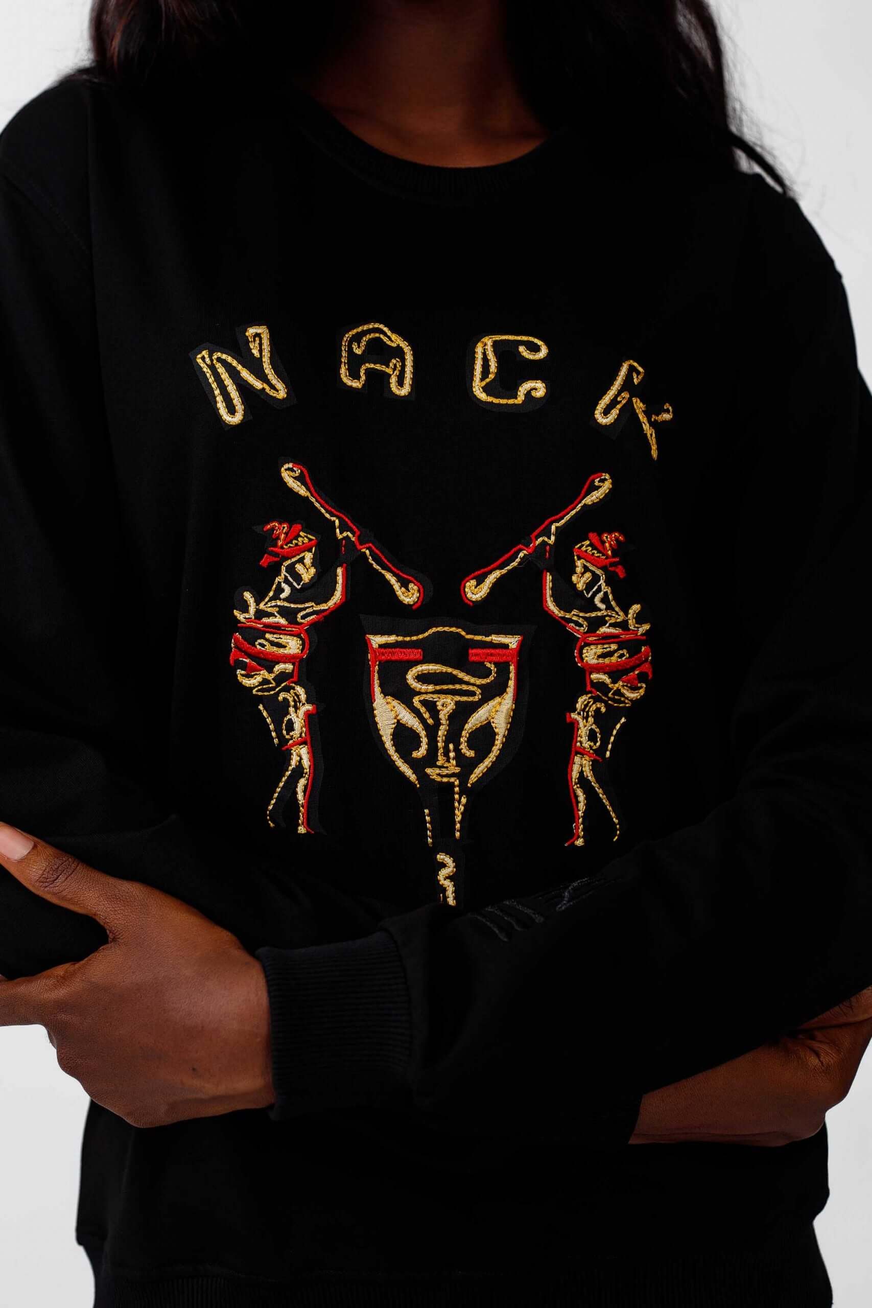 NACK Classic Sweat Top in Black - Shirts & Tops