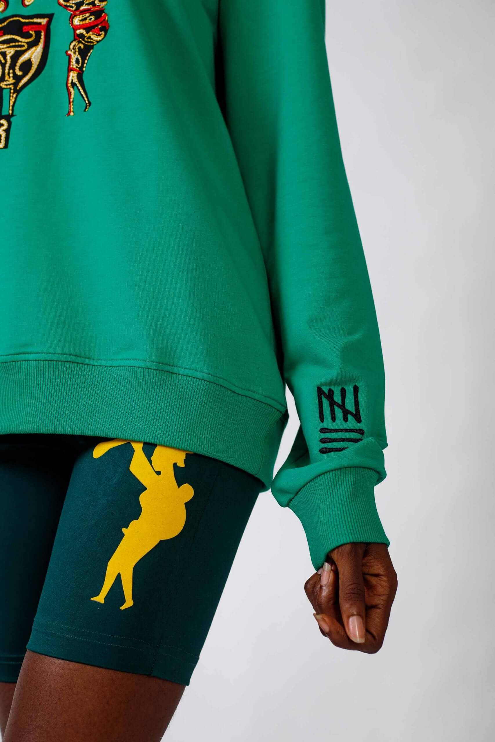 NACK Classic Sweat Top in Green - Shirts & Tops