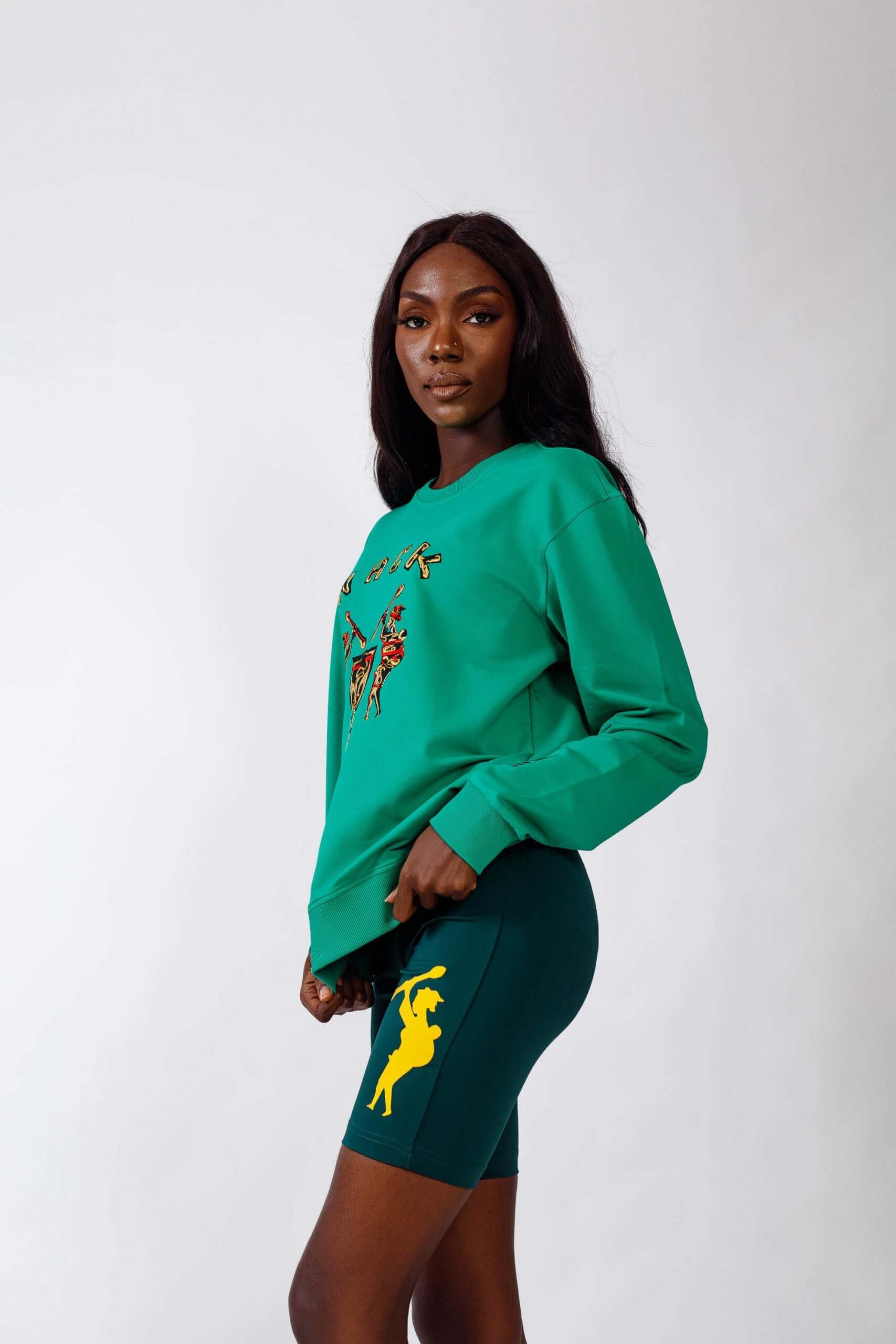 NACK Classic Sweat Top in Green - Shirts & Tops