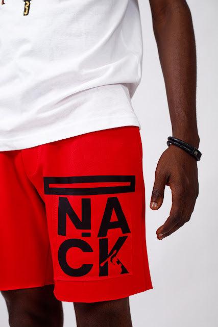 NACK Cut Short in Red - Shorts