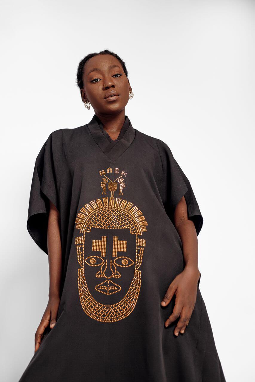 Festac Native Dress in Black - Dresses