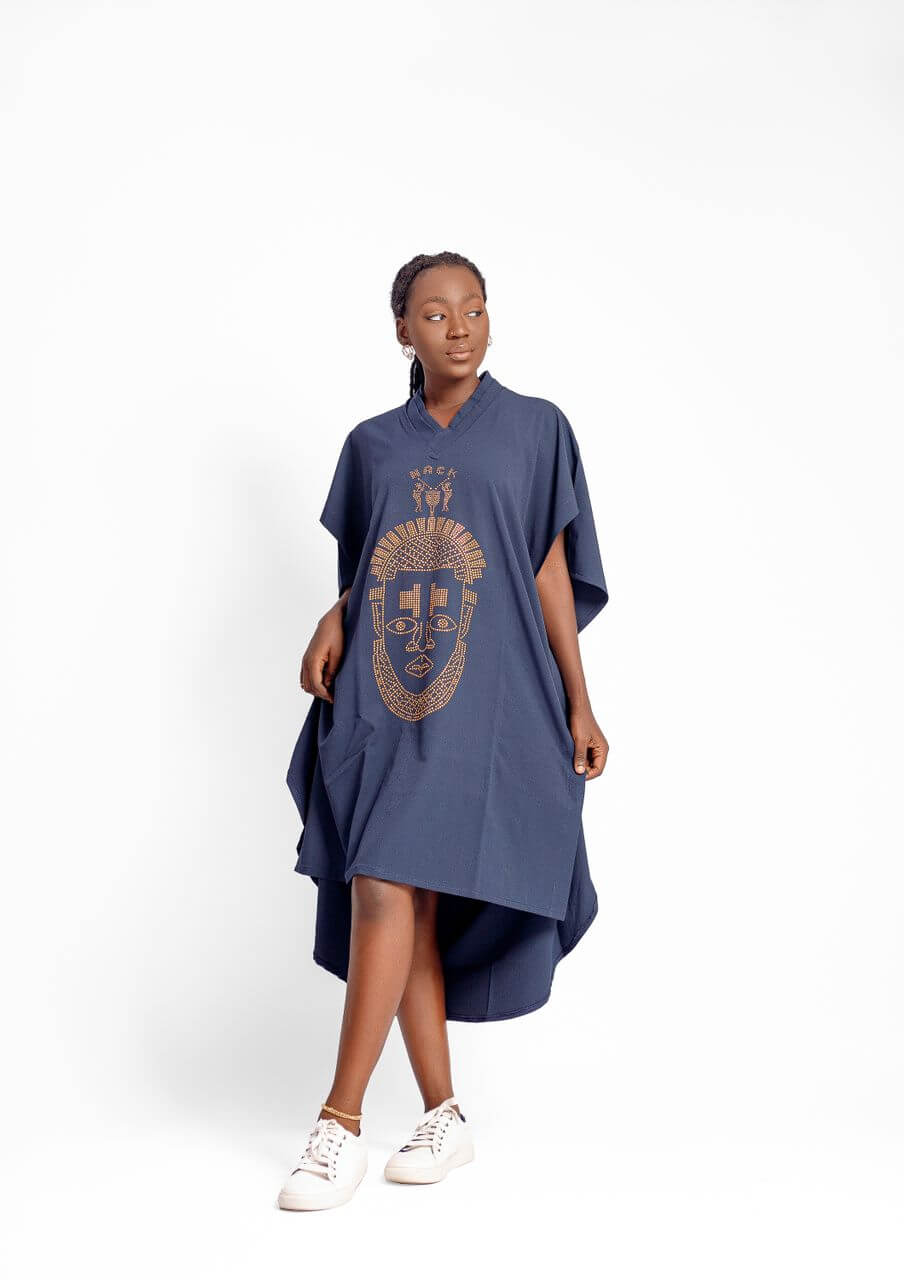 Festac Native Dress in Blue - Dresses