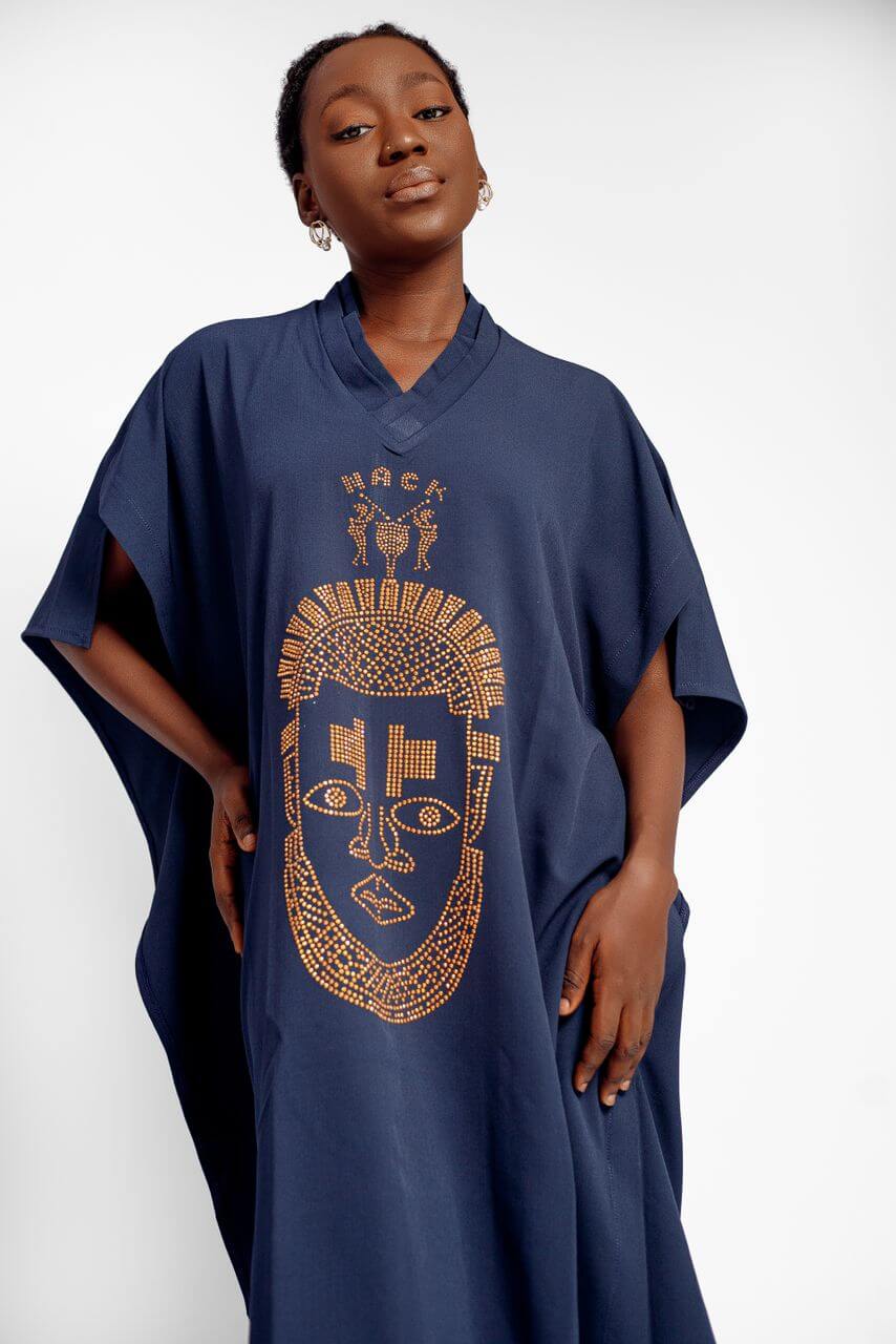 Festac Native Dress in Blue - Dresses