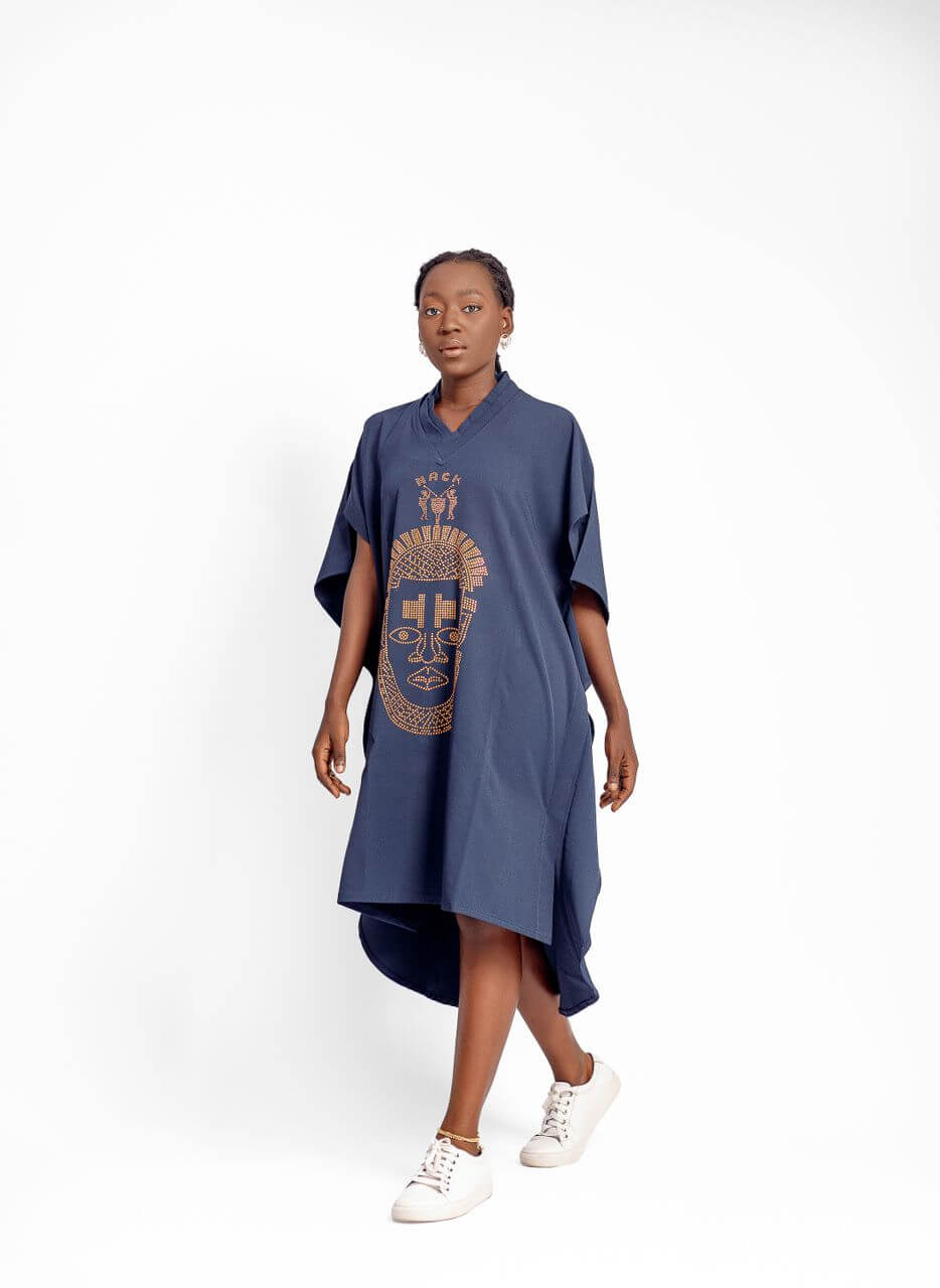 Festac Native Dress in Blue - Dresses