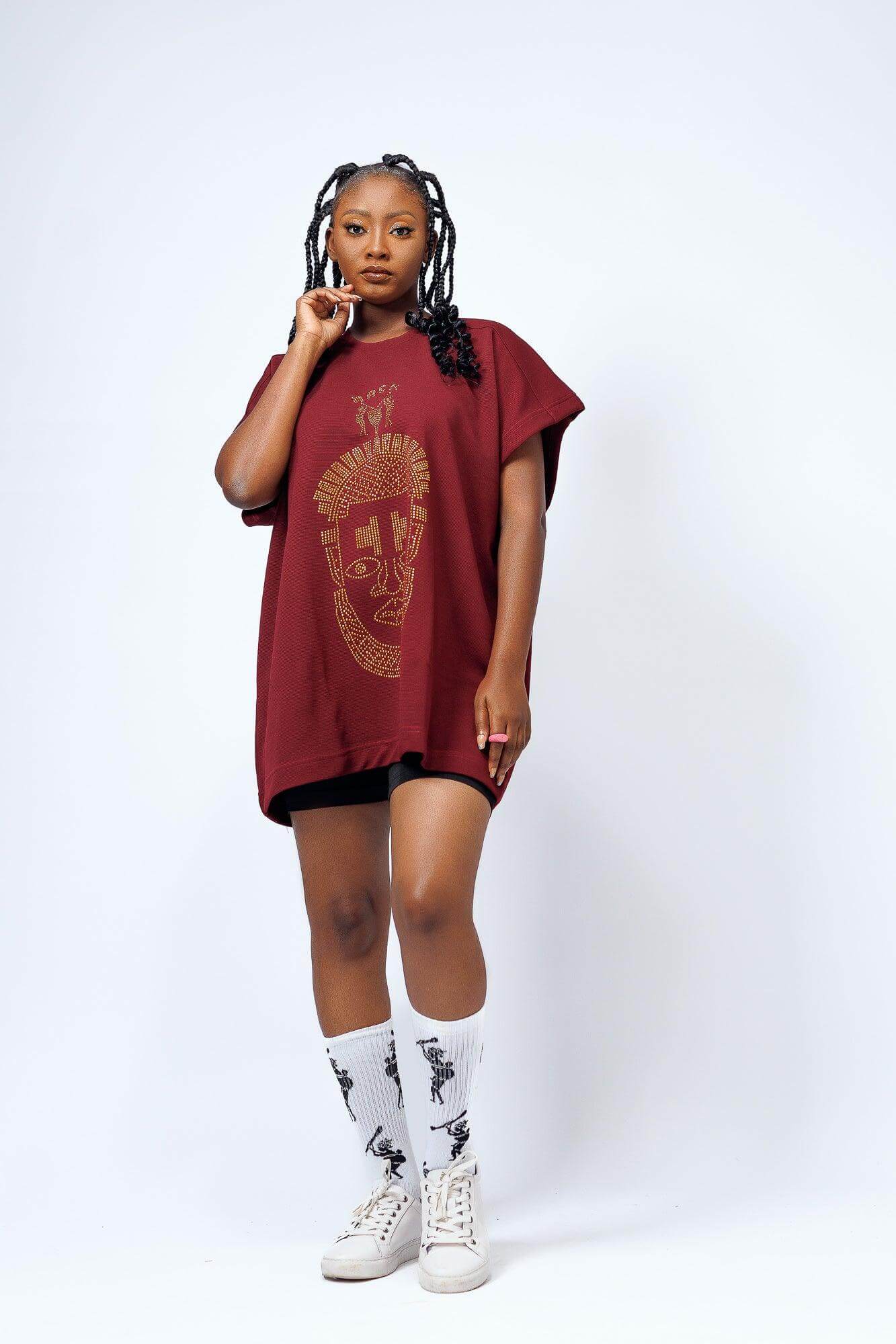 Festac Top in Wine - Shirts & Tops